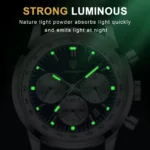 POEDAGAR Luxury Waterproof Chronograph Luminous Men's Wristwatch