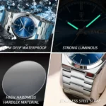 Mazzies Watches: Men Waterproof Luminous Date Watch