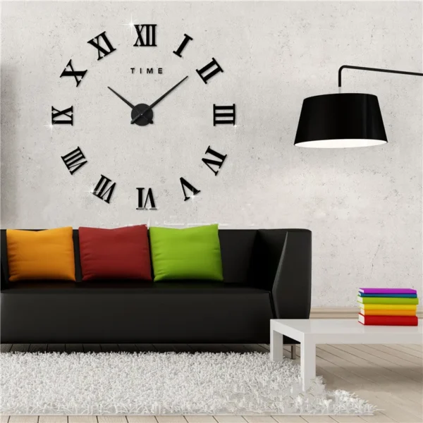 Mazzies Watches Special Offer 3D Big Acrylic Mirror Wall Clock DIY Quartz Watch