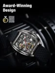 Mazzies Watches CIGA Design Titanium Skeleton Mechanical Watch for Men