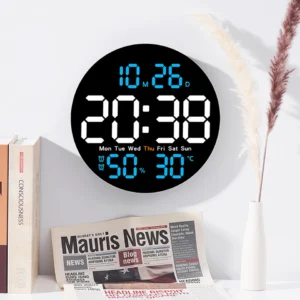 Mazzies Watches 10inch LED Large Digital Wall Clock with Remote Control