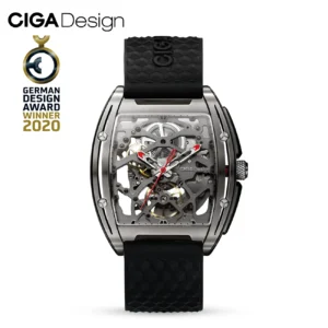 Mazzies Watches CIGA Design Titanium Skeleton Mechanical Watch for Men