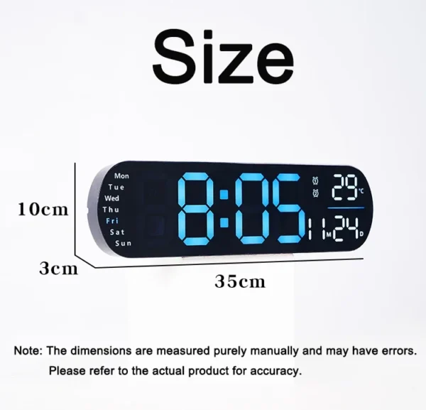 Mazzies Watches Digital Wall Clock Large LED Screen