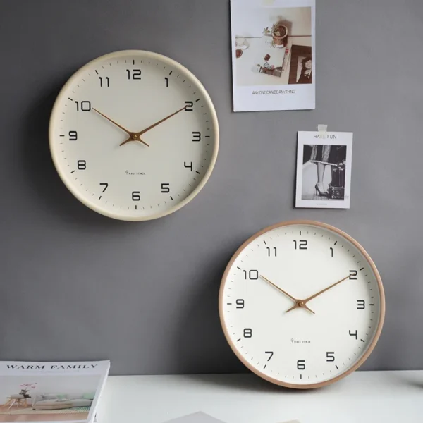 Mazzies Watches Nordic European Style Wooden Wall Clock